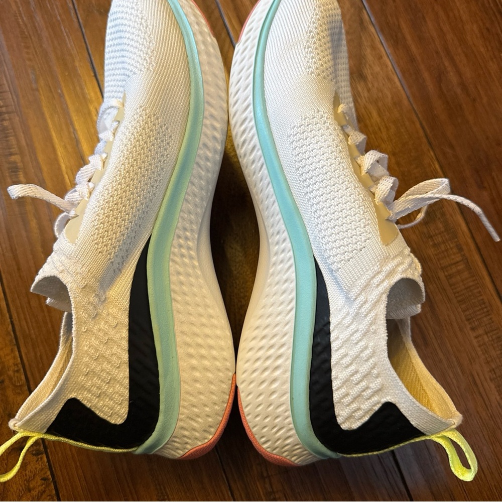 Skechers Air-Cooled Sneakers Shoes‎ White Pink Mint SN 13325 Women Size 8 - Picture 2 of 7